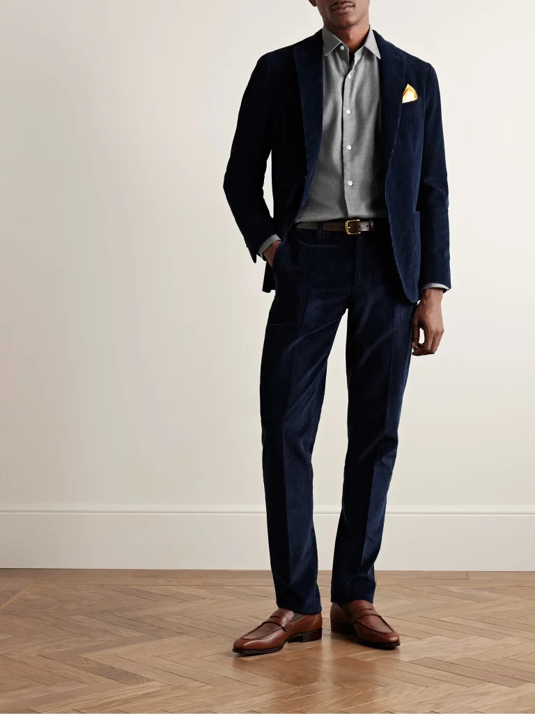 Navy blue shirt with navy blue pants on sale