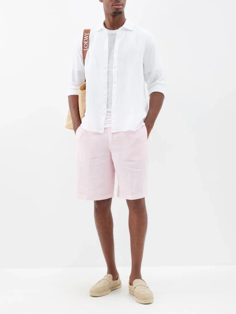 Pink Shorts Paired with White Shirts