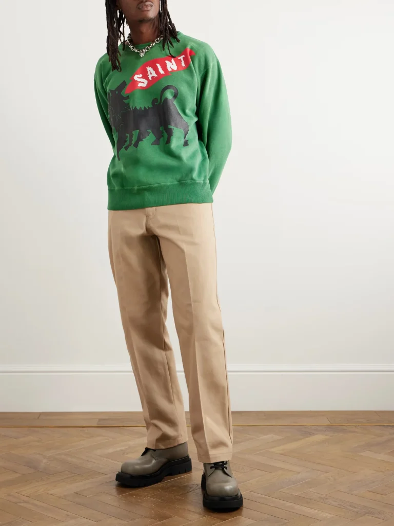 Straight-Leg Pleated Cotton-Canvas Trousers