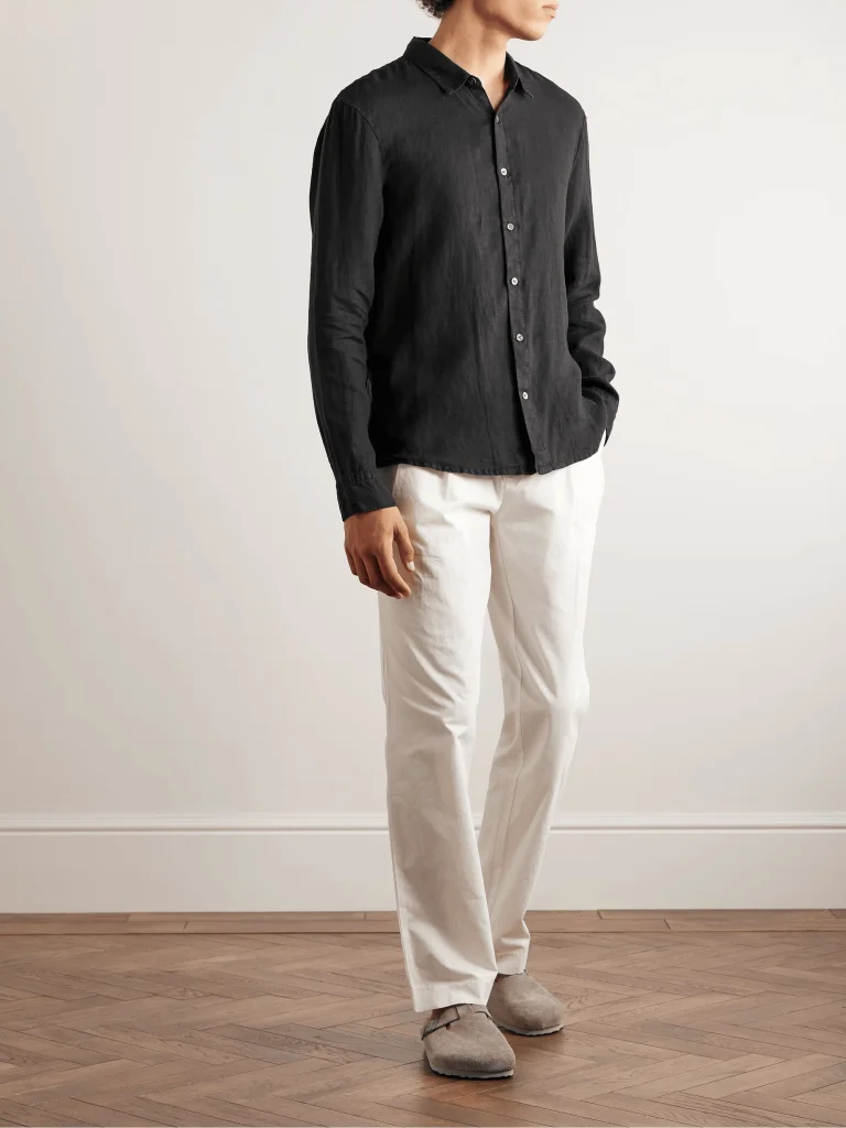 Black Shirt With Neutral Pants