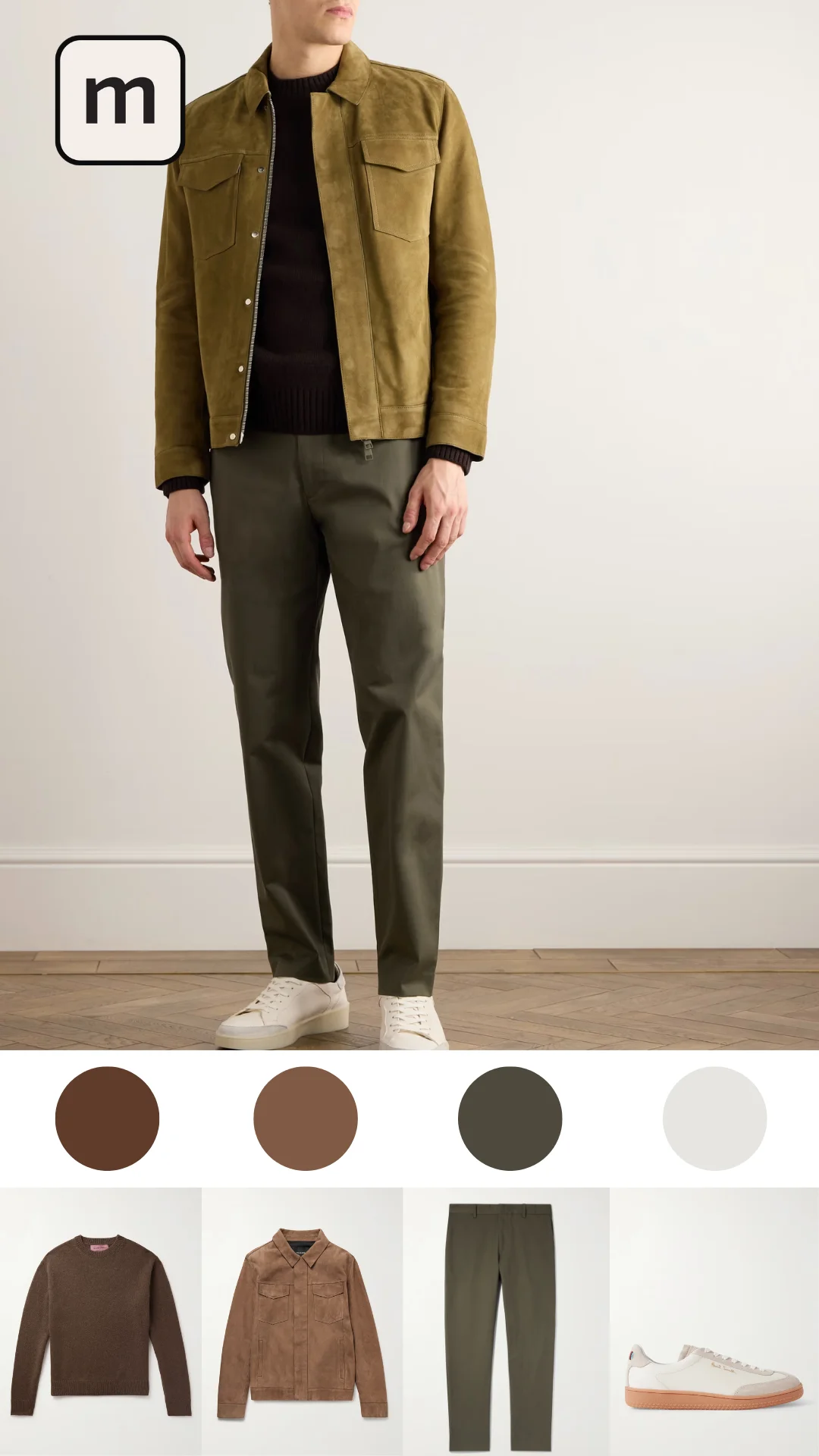 Brown Sweater with Chinos