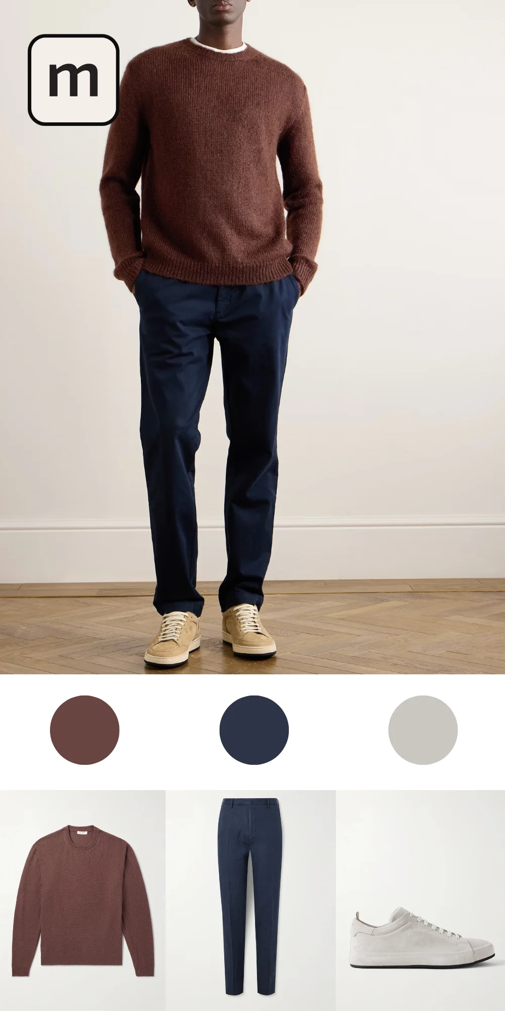 Layering a Brown Sweater