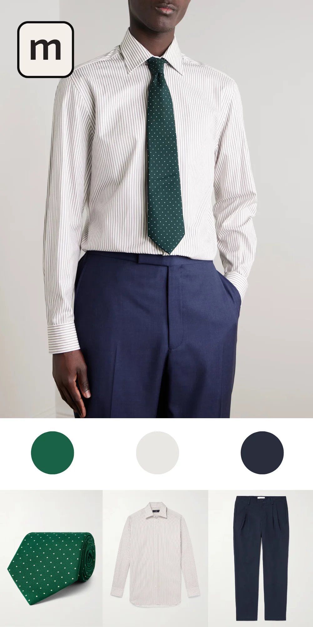 Green Tie What shades work best for business or casual