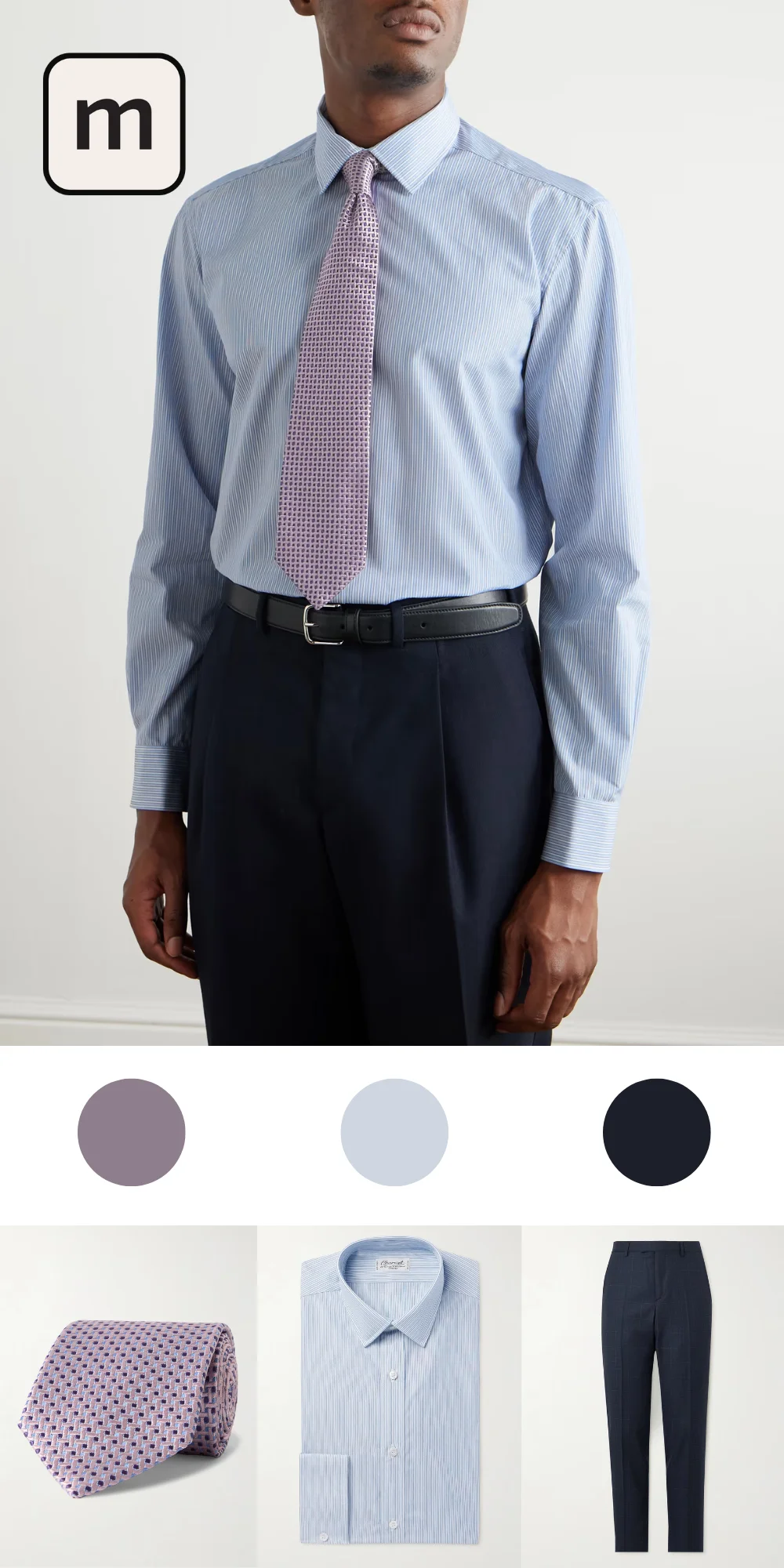 Purple Tie Elegance and creativity in your ensemble