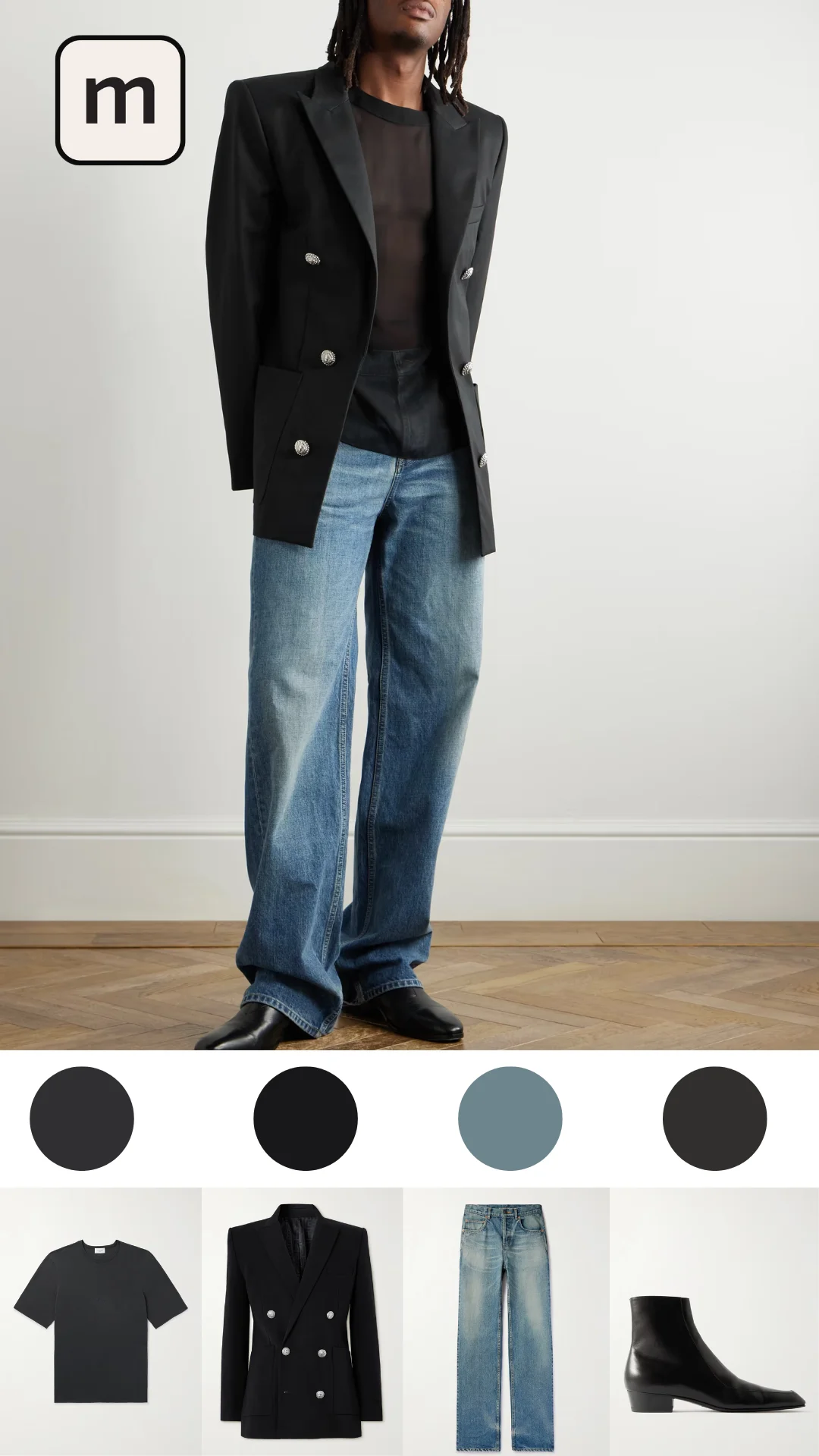 Black Blazer with Jean A Bold Statement