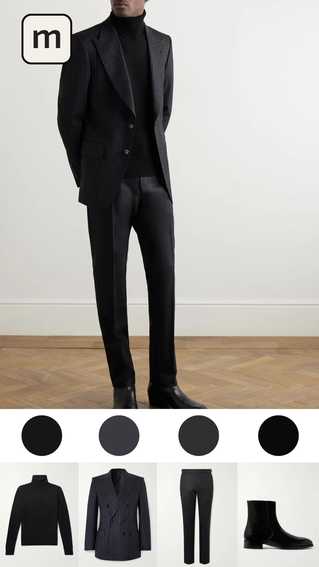 Black Sweater with a Grey Blazer