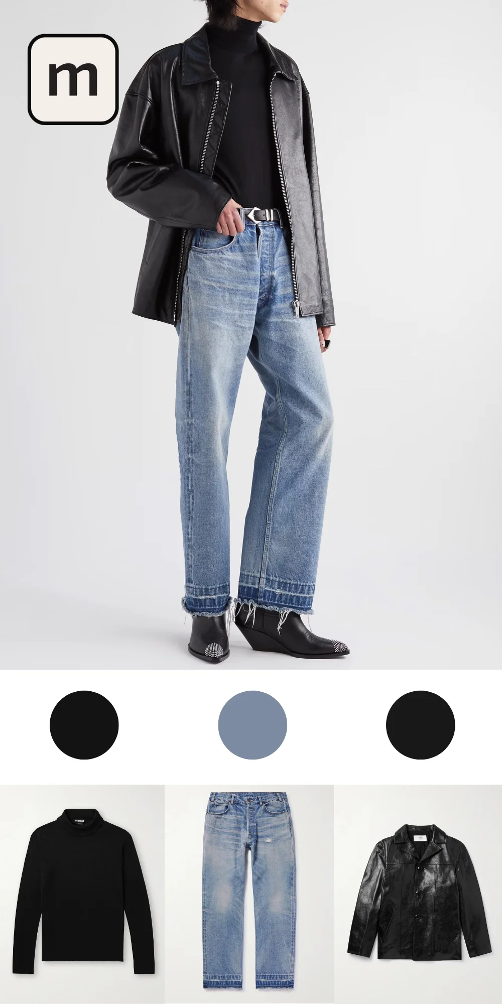 Black Turtleneck and Jeans