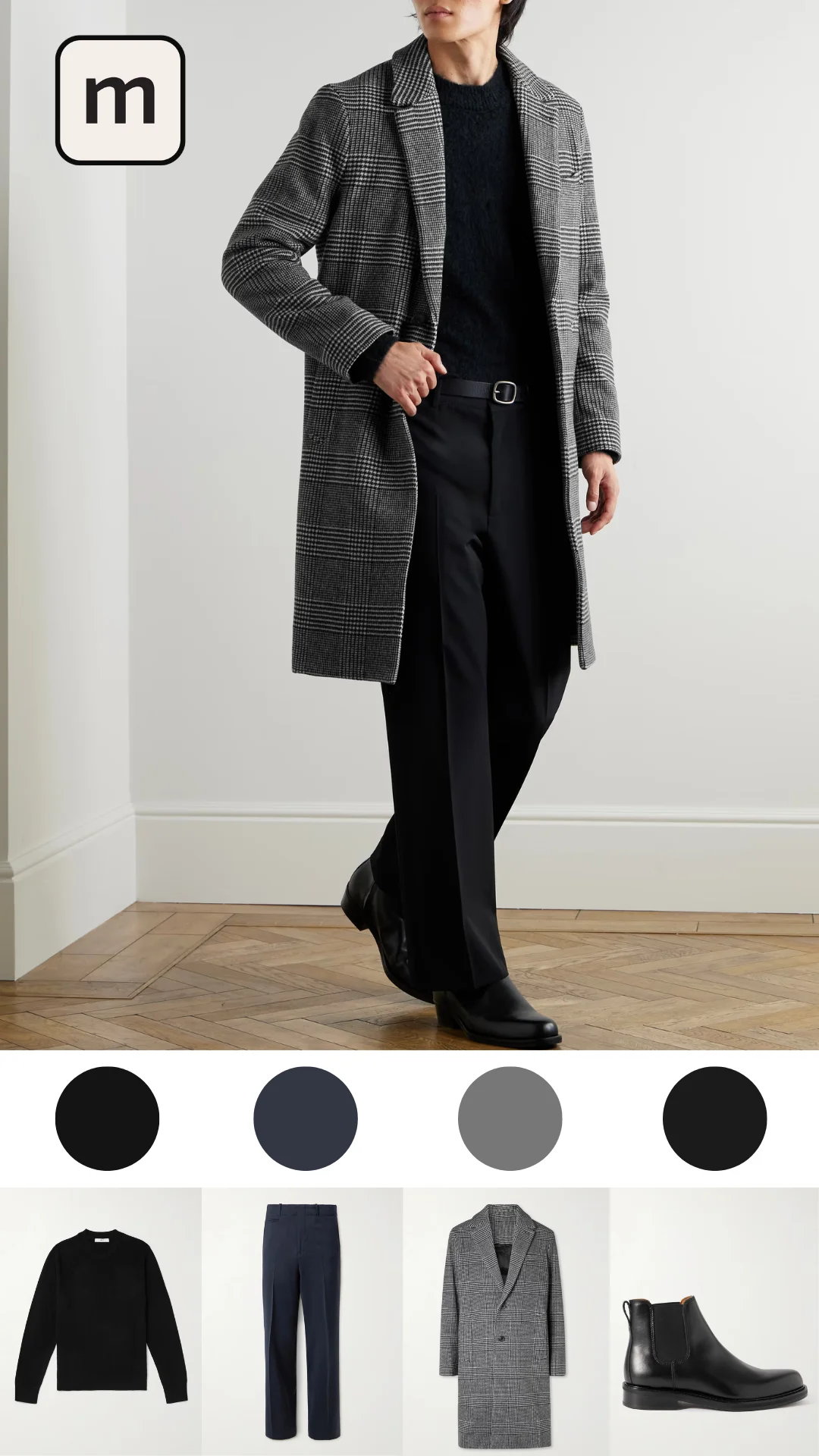 Navy, Camel, and Grey Overcoats