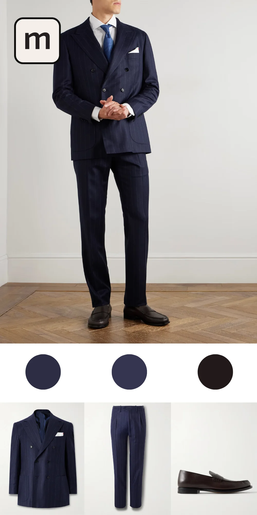 Pinstripe and Pleated Trousers