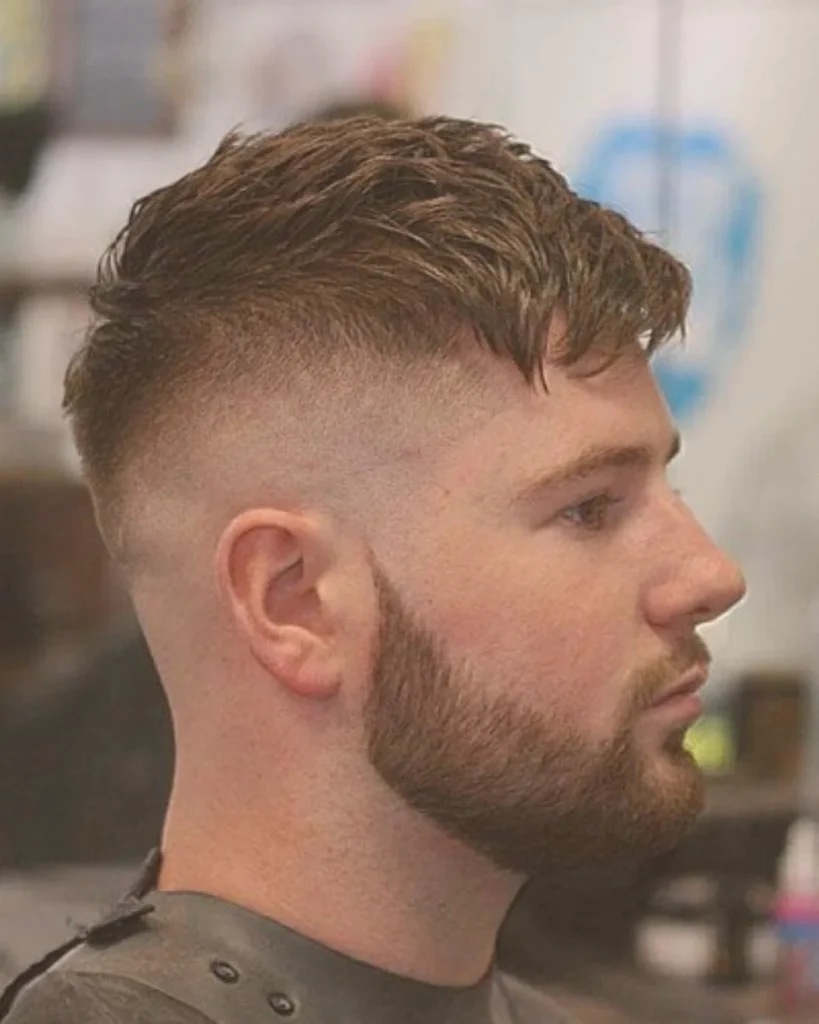 Curly hair Peaky Blinders style